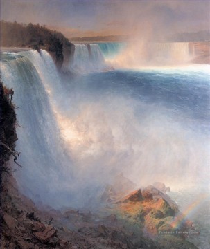Les chutes du Niagara du côté américain du paysage Fleuve Hudson Frederic Edwin Church Peinture à l'huile